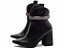Bota Feminina TORRICELLA Bico Fino Cano Médio Preto Detalhes em Strass Prata - Imagem 4