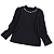 Blusa Feminina Infantil Gola Redonda com Detalhe Manga Comprida com Punho Algodão - Imagem 1
