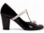 Sapato Boneca TORRICELLA Mary Jane Verniz Preto com Laço Verniz Off White - Imagem 5