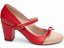 Sapato Boneca TORRICELLA Mary Jane Vermelho Detalhes em Glitter Ouro Light com Laço Vermelho - Imagem 6