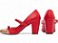 Sapato Boneca TORRICELLA Mary Jane Vermelho Detalhes em Glitter Ouro Light com Laço Vermelho - Imagem 5