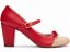 Sapato Boneca TORRICELLA Mary Jane Vermelho Detalhes em Glitter Ouro Light com Laço Vermelho - Imagem 3