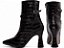 Bota Feminina TORRICELLA Bico Fino Cano Médio Fivela Croco Preto - Imagem 8