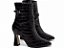 Bota Feminina TORRICELLA Bico Fino Cano Médio Fivela Croco Preto - Imagem 7