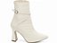 Bota Feminina TORRICELLA Bico Fino Cano Médio Fivela Croco Off White - Imagem 8