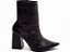Bota Feminina TORRICELLA Vintage Preto Bico Fino Cano Médio Flor e Laço Poá - Imagem 2