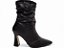 Bota Feminina TORRICELLA Bico Fino Cano Médio Franzido Preto - Imagem 6