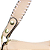 Bolsa Feminina Luxo Elegante Alça Grossa Detalhes Dourados Areia - Imagem 3