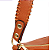 Bolsa Feminina Luxo Elegante Alça Grossa Detalhes Dourados Marrom Claro - Imagem 5