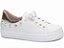 Tênis Feminino TORRICELLA Napa Branco ilhós e Spikes Dourados - Imagem 5