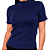 Blusa Baby Look Feminina Gola Alta Tecido Canelado Manga Curta Tamanho Único - Imagem 2