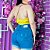 Short Jeans Feminino Meia Coxa Azul Claro nº36 - Imagem 4