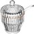 Açucareiro de Cristal ROJEMAC Imperatriz com Colher Fio de Ouro 15x07 cm - Imagem 3