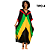 Vestido Feminino Kaftan Longo Viscose Estampa Multicolorida Primavera Verão Multifuncional Elegante - Imagem 5