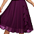 Vestido Corpete Lantejoulas Saia Chiffon Manga Curta Gola Redonda Midi Festa Roxo - Imagem 4