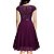 Vestido Corpete Lantejoulas Saia Chiffon Manga Curta Gola Redonda Midi Festa Roxo - Imagem 2