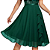 Vestido Corpete Lantejoulas Saia Chiffon Manga Curta Gola Redonda Midi Festa Verde - Imagem 3