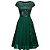 Vestido Corpete Lantejoulas Saia Chiffon Manga Curta Gola Redonda Midi Festa Verde - Imagem 5