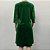 Vestido Brilho Lantejoulas Manga 3/4 Cintura Solta Decote Quadrado Acima do Joelho Festa Verde - Imagem 4