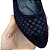 Sapato Feminino Mary Jane Rendado Salto Médio Quadrado Detalhes em Strass Preto - Imagem 2