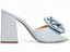 Sandália Tamanco Feminino TORRICELLA Salto Bloco 9cm Napa Lezard Flor Azul - Imagem 2