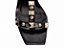 Sandália Feminina TORRICELLA Fivela Tachas Douradas Salto Bloco 9cm Preto - Imagem 2