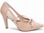 Sapato Scarpin Feminino TORRICELLA Laço Metalizado Specchio Rosê Salto Fino 9cm Napa Rosê - Imagem 6