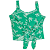 Blusa Regata Feminina com Amarração Estampada Tecido Crepe Verde - Imagem 1