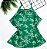 Blusa Regata Feminina Tecido Crepe Alça Fina com Pingente Verde - Imagem 1