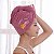 Toalha Feminina para Secagem de Cabelo em Microfibra Felpuda Modelo Turbante Secagem Rápida - Imagem 1