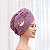 Toalha Feminina para Secagem de Cabelo em Microfibra Felpuda Modelo Turbante Secagem Rápida - Imagem 7