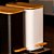 Lixeira de Metal Retangular PARAMOUNT Soft com Tampa de Bambu 05 Litros Branco - Imagem 2