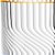Jogo de Copos de Vidro FULL FIT Baixo Dunas com Filete 340 ml 06 Peças Dourado - Imagem 3