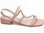 Sandália Feminina TORRICELLA Rosé Detalhes em Strass Rosé Fivela Dourada Salto Baixo - Imagem 3