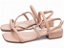 Sandália Feminina TORRICELLA Rosé Detalhes em Strass Rosé Fivela Dourada Salto Baixo - Imagem 1
