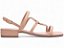 Sandália Feminina TORRICELLA Rosé Detalhes em Strass Rosé Fivela Dourada Salto Baixo - Imagem 4