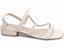 Sandália Feminina TORRICELLA Off White Detalhes em Strass Prata Fivela Prata Salto Baixo - Imagem 6