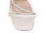 Sandália Feminina TORRICELLA Off White Detalhes em Strass Prata Fivela Prata Salto Baixo - Imagem 2