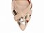 Sapato Scarpin Fivela TORRICELLA Bege e Caramelo Detalhe Metalizado Specchio Ouro Light Salto Fino 9cm - Imagem 2