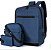 Mochila Executiva com Pochete e Estojo USB Porta Notebook Vermelho - Imagem 8
