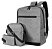 Mochila Executiva com Pochete e Estojo USB Porta Notebook Vermelho - Imagem 7