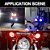 Conjunto Faróis de Motocicleta LED U7 Holofotes com 05 Peças em LED Angel Eyes Motocicleta Lâmpada Auxiliar Universal 125 W - Imagem 5