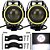 Conjunto Faróis de Motocicleta LED U7 Holofotes com 05 Peças em LED Angel Eyes Motocicleta Lâmpada Auxiliar Universal 125 W - Imagem 4