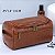 Necessaire de Luxo Vintage para Viagem Negócios Cosméticos Maquiagem Marrom - Imagem 4