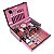 Maleta de Maquiagem NAIL ART Sombra Delineador Facial Essencial Kit Completo Design Multifuncional Rosa - Imagem 2