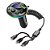 Carregador Smartphone 03 em 01 Automotivo Bluetooth 5.0 Transmissor FM MP3 Modulador Receptor de Áudio Viva-Voz USB Tipo-c IPhone Huawei Xiaomi - Imagem 13