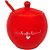 Açucareiro de Porcelana ETILUX Lamour 350 ml Vermelho - Imagem 2