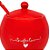 Açucareiro de Porcelana ETILUX Lamour 350 ml Vermelho - Imagem 4