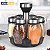 Conjunto de Potes de Especiarias com 07 Peças Organizador de Vidro Giratório Tempero Açúcar Pimenta Frascos Saleiros Suporte Rack de Armazenamento de Cozinha - Imagem 8
