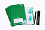 Kit Escolar Verde - 96 Folhas - 4 Cadernos Brochura + Lápis, Borracha e Apontador - Imagem 1
